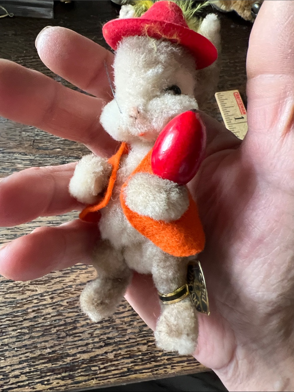 Vintage Austria Ara wool miniature rabbit bunny stuffed animal